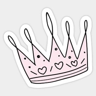 Crown Pink princess Sticker